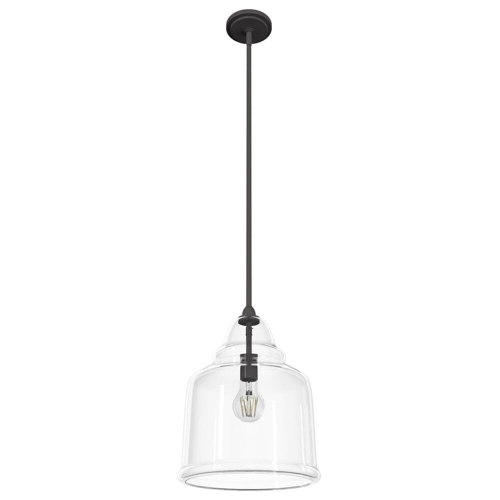 Hunter Dunshire 12" 1-Light Medium Pendant with Clear Shade in Noble Bronze, , large