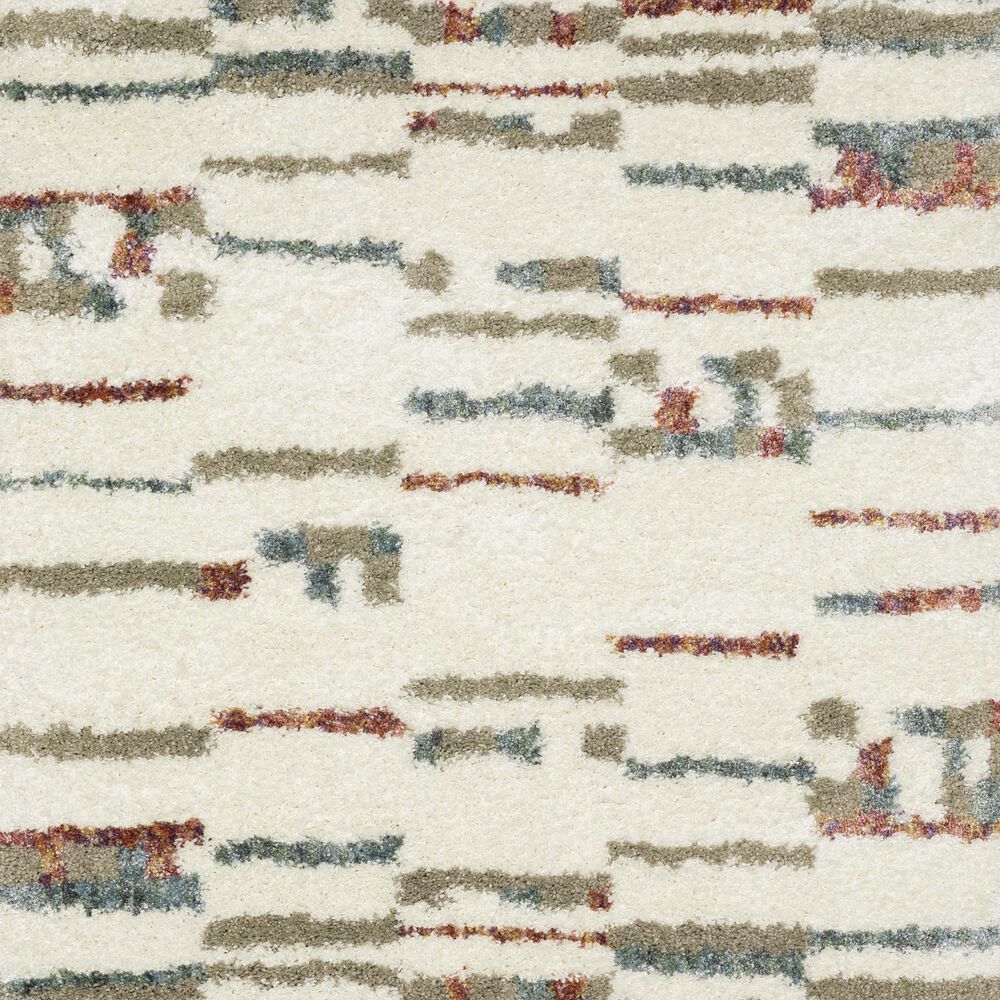 Oriental Weavers Axis Abstract 2&#39;3&quot; x 7&#39;6&quot; Ivory Runner, , large