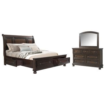 Mayberry Hill Kingston 3-Piece Queen Bedroom Set in Rich Walnut, , large