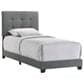 Hawthorne Furniture Addyson Upholstered Twin Panel Bed in Gunmetal, , large