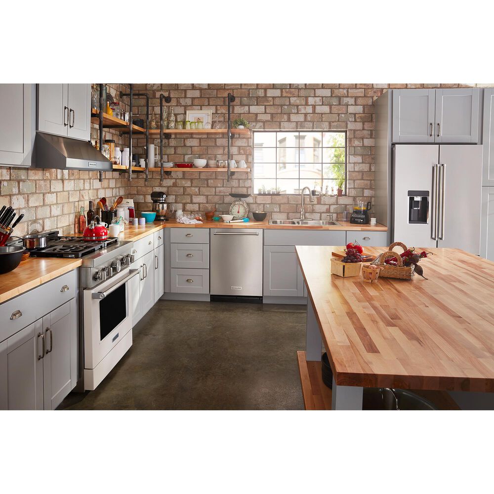 KitchenAid 4.1 Cu. Ft. Freestanding Gas Range with True Convection in Milkshake, , large