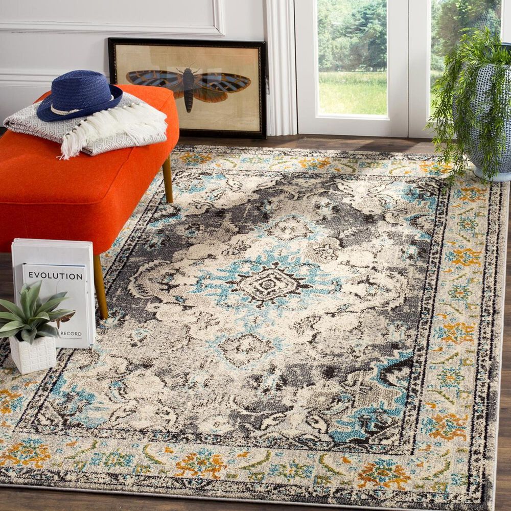 Safavieh Monaco MNC243G-24 2"2" x 4" Grey/Light Blue Area Rug, , large