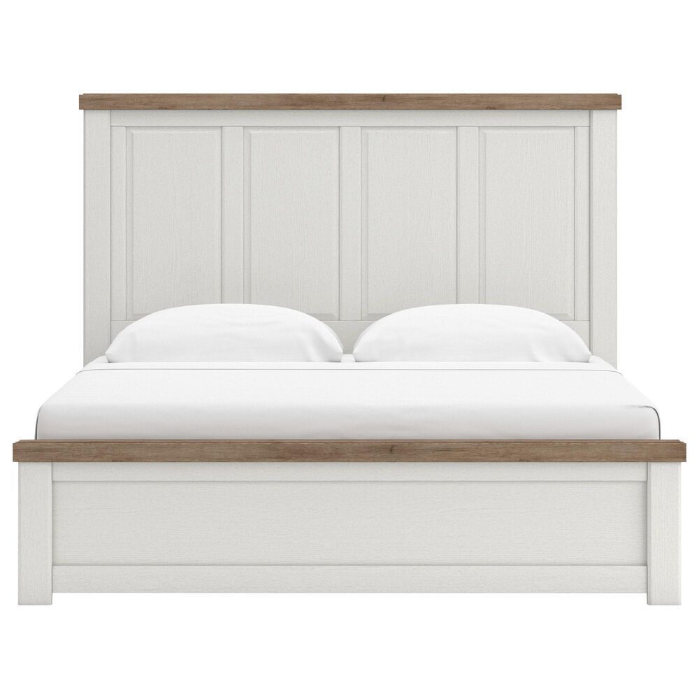 Ashley Savonport King Storage Panel Bed in White and Brown, , large