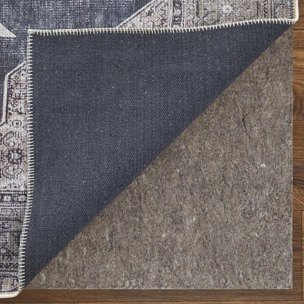 Feizy Percy 4&#39; x 6&#39; Charcoal and Ivory Area Rug, , large