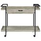 Pacific Landing Ventura Storage Bar Cart in Grey Driftwood and Black, , large