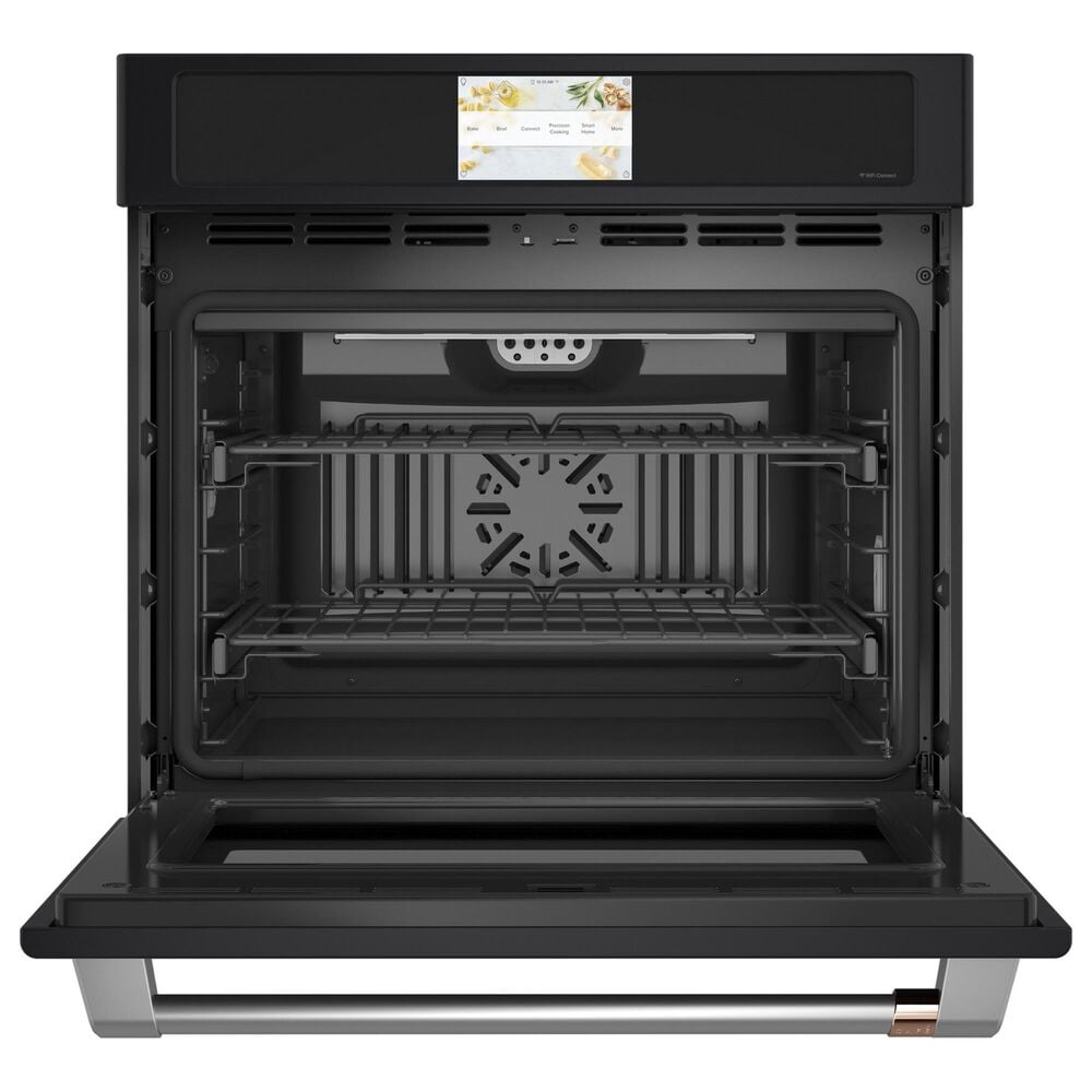 Cafe 2-Piece Kitchen Package with Matte Black 30" Smart Built-In Convection Single Wall Oven and Stainless Steel 30" Gas Cooktop, , large