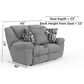 Catnapper Trifecta Power Reclining Rocking Loveseat in Smoke, , large