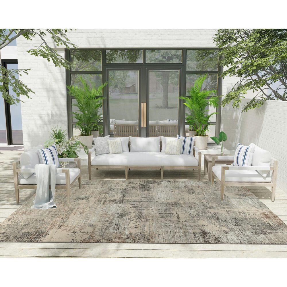 Nourison Sustainable Trends SUT04 7&#39;10&quot; x 9&#39;10&quot; Beige and Grey Area Rug, , large