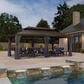 HOMLUX 12" x 20" Hardtop gazebo with double roof in Bronze, , large