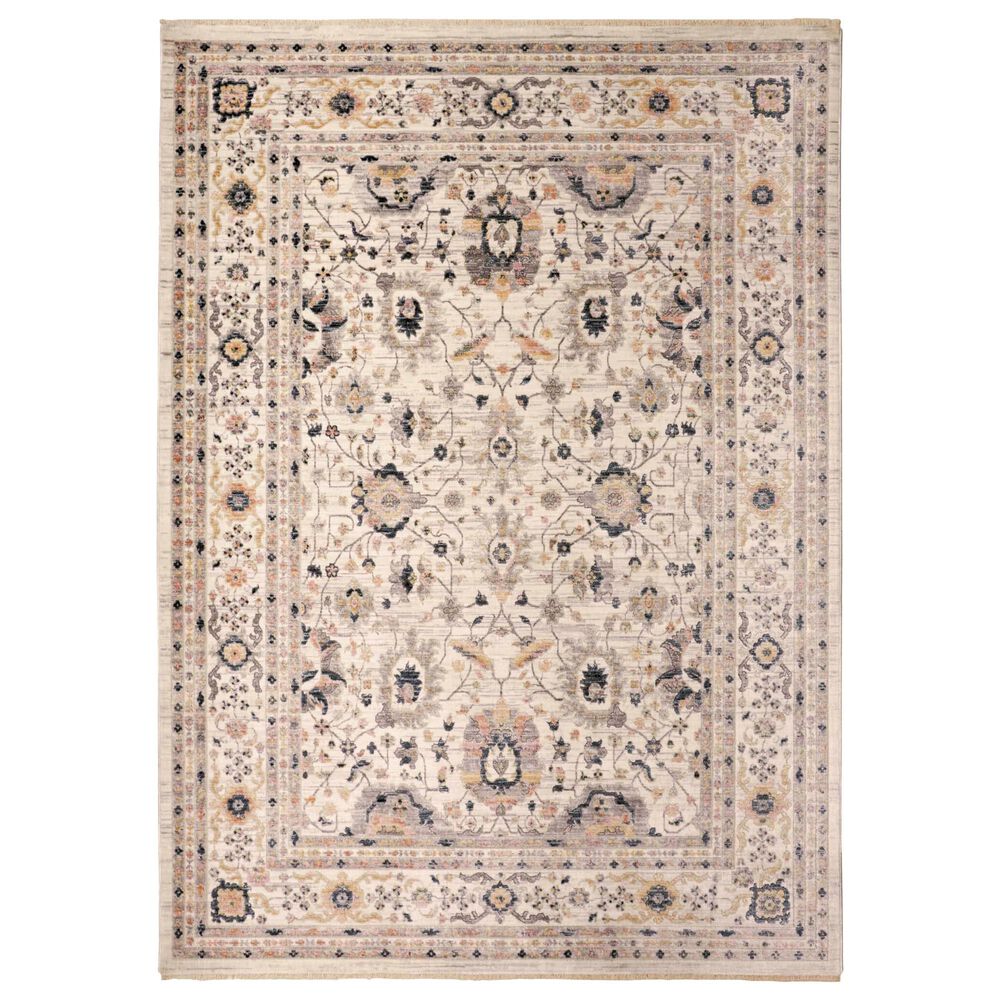 Feizy Rugs Kyra 5' x 7' Gray and Blue Area Rug, , large