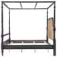 Legacy Classic Vintage Market Queen Canopy Bed in Barnwood Oak and Kettle Black, , large