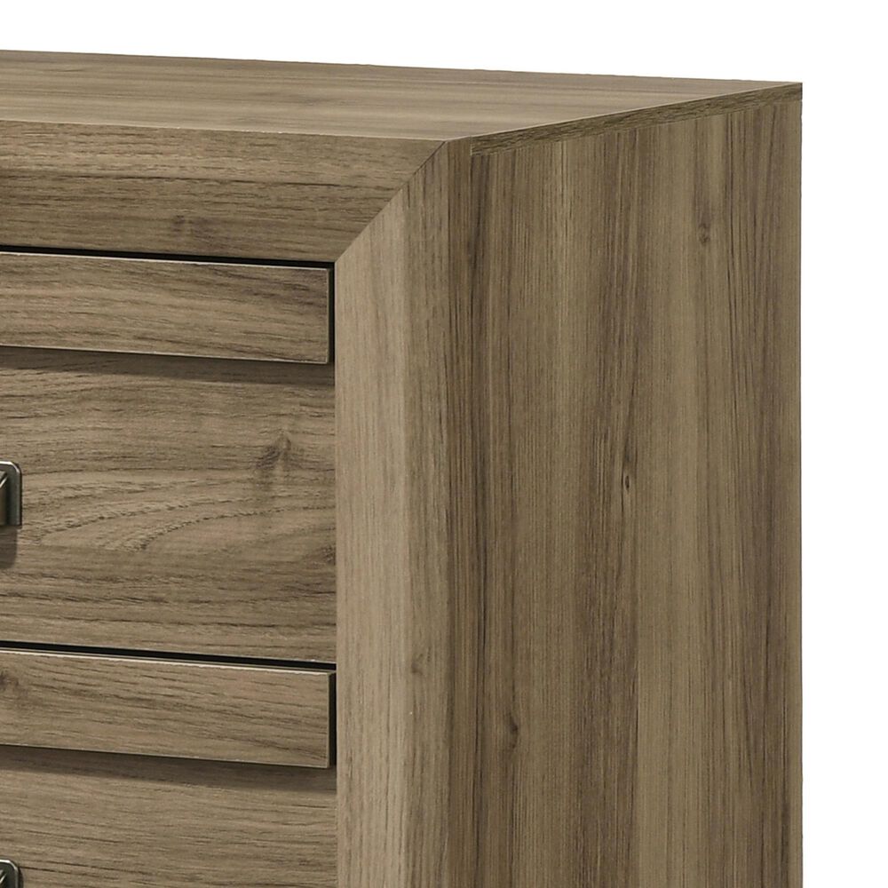 Crown Mark Valor King Bed with Two Nightstands in Light Brown, , large