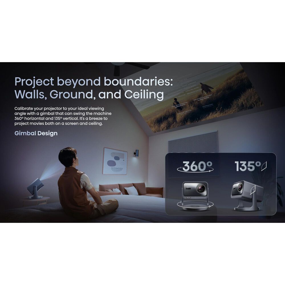 Hisense C2 Pro Triple Laser Smart Mini Projector in Silver, , large