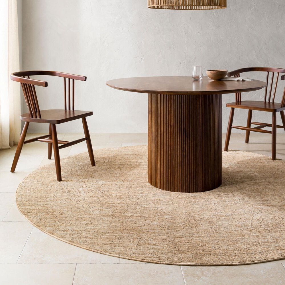 Surya Masterpiece MPC-2314 Beige, Tan and Medium Brown 5&#39;3&quot; Round Area Rug, , large