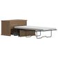 Richlands Furniture Soren Wood Twin 2 Door Desk Dream Console with Mattress and Cover in Light Oak, , large
