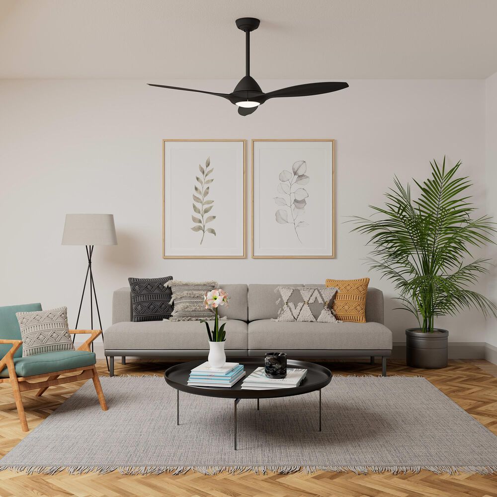 Hunter Surea 56&quot; Outdoor Ceiling Fan in Matte Black, , large