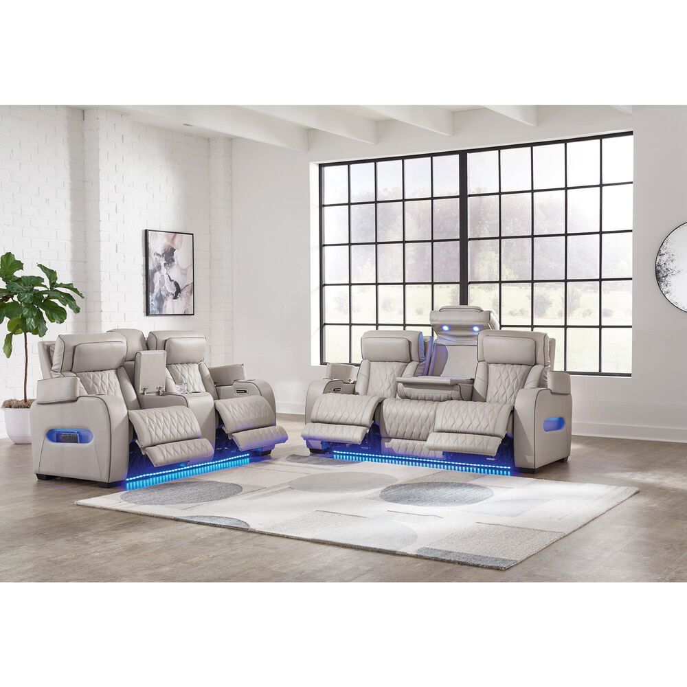 Ashley Boyington 2-Piece Power Reclining Living Room Set in Gray, , large