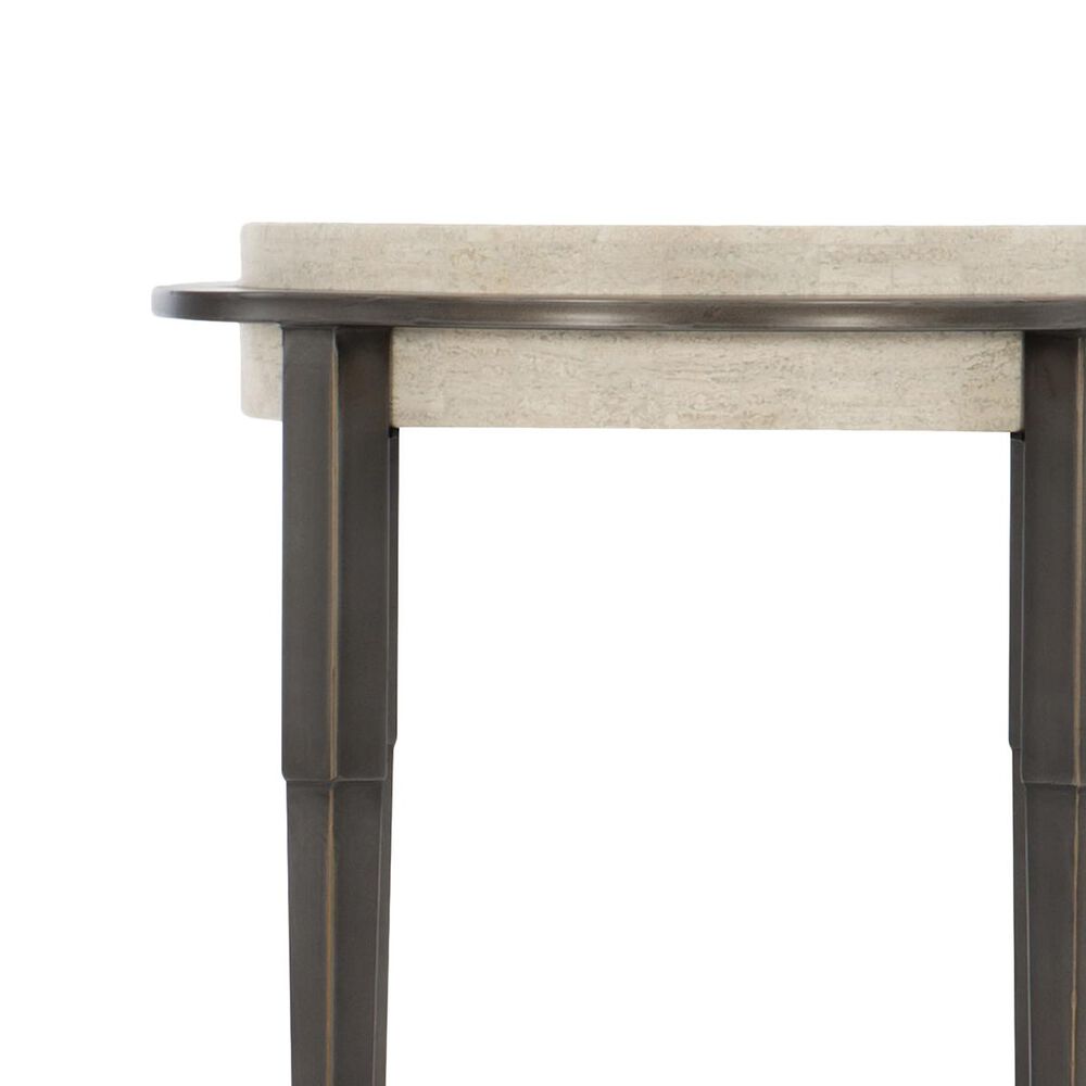 Bernhardt Barclay Round Drink Table in Antique Pewter, , large