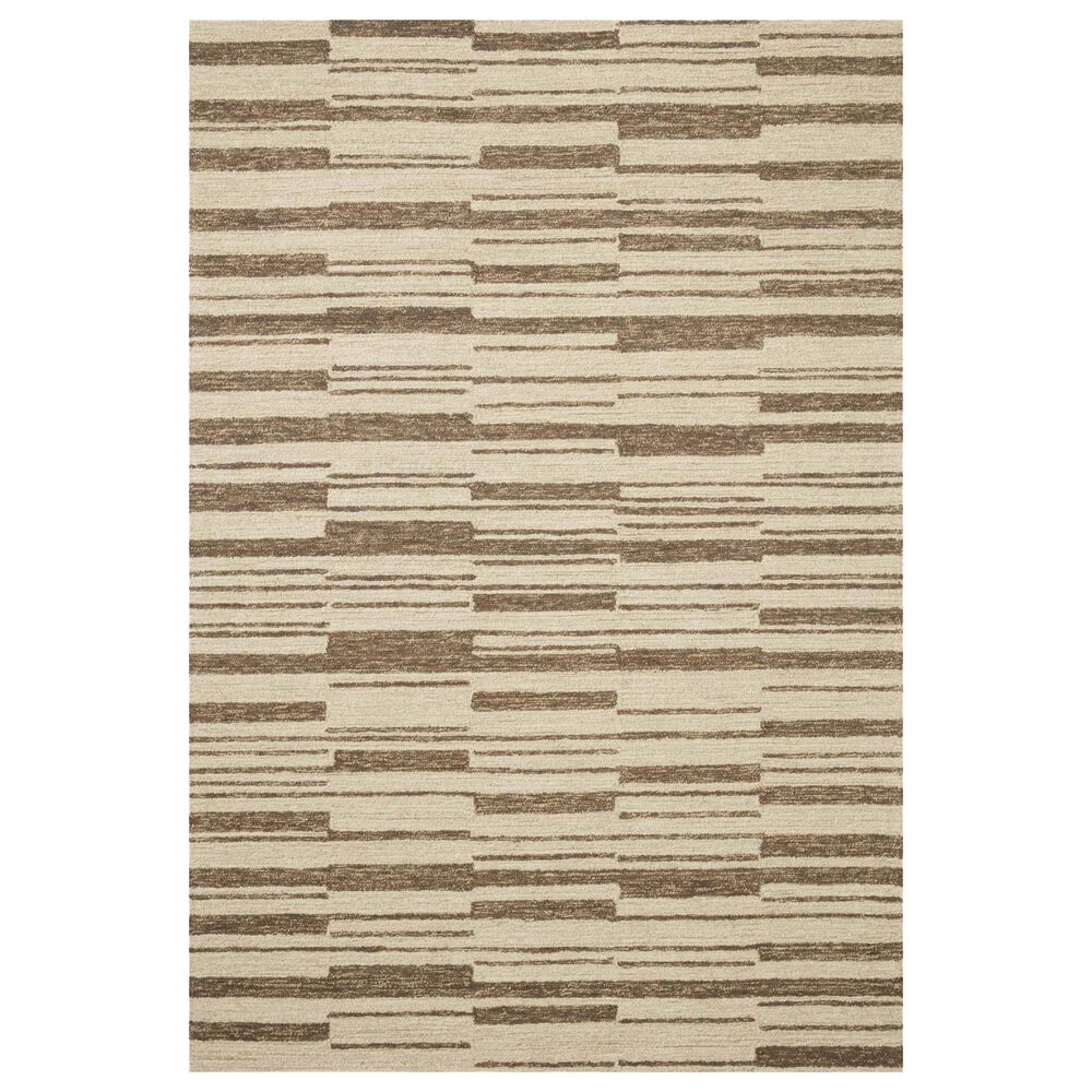 Chris Loves Julia x Loloi Polly 7"9" x 9"9" Beige and Tobacco, , large