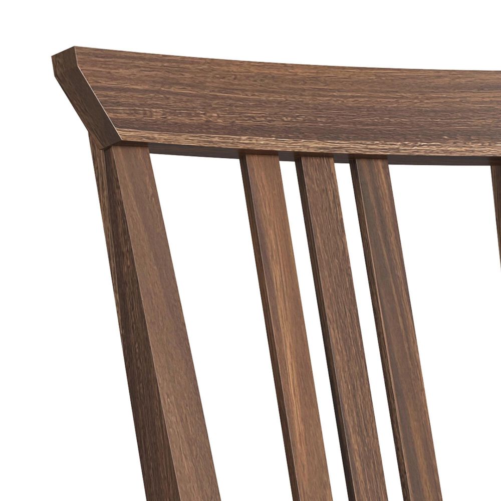 A AMERICA Cortez Dining Table with 1-18" Leaf and 6 Dining Chairs in Saddle Brown, , large