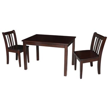 International Concepts San Remo 3 Piece Juvenile Table Set in Rich Mocha, , large