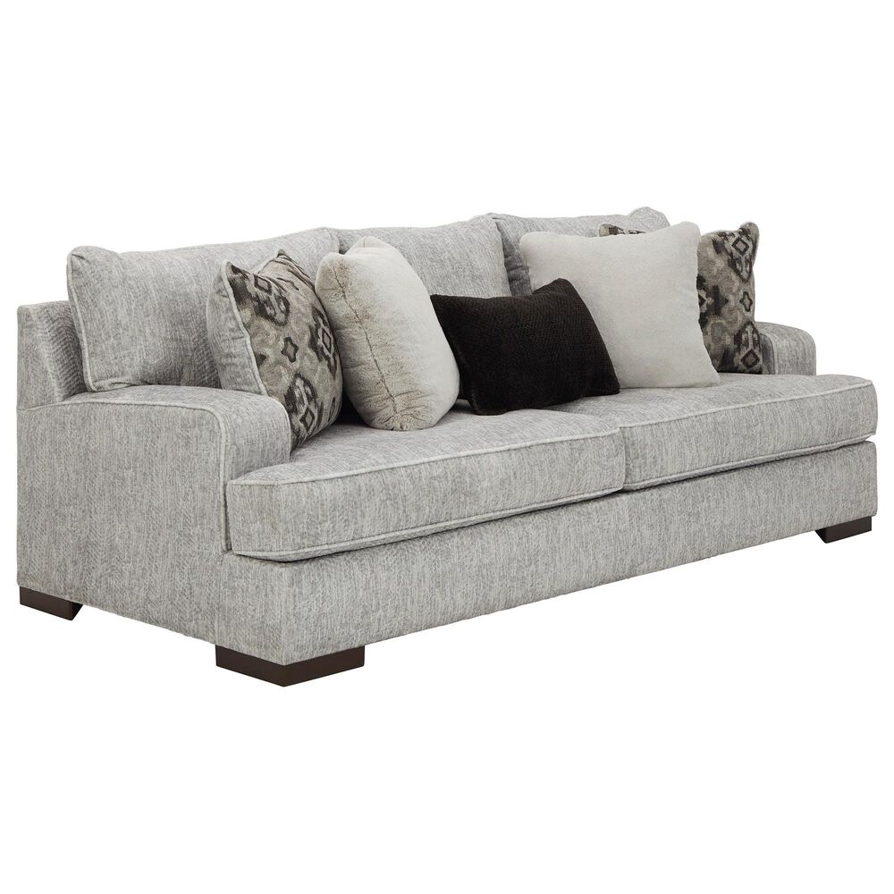 Signature Design by Ashley Mercado Stationary Sofa in Pewter Grey, , large