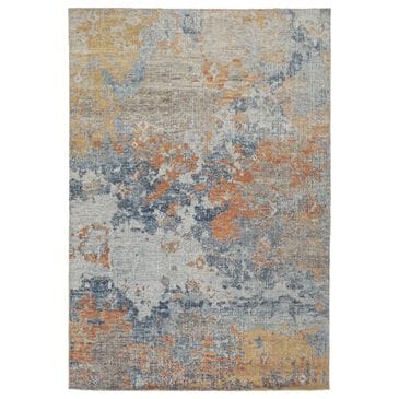 Signature Design by Ashley Wraylen 7"10" x 10" Orange, Blue and Gray Indoor/Outdoor Area Rug, , large