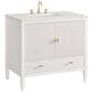 James Martin Vanities Myrrin 36" Vanity in Bright White with 3 CM Ethereal Noctis Quartz Top, , large