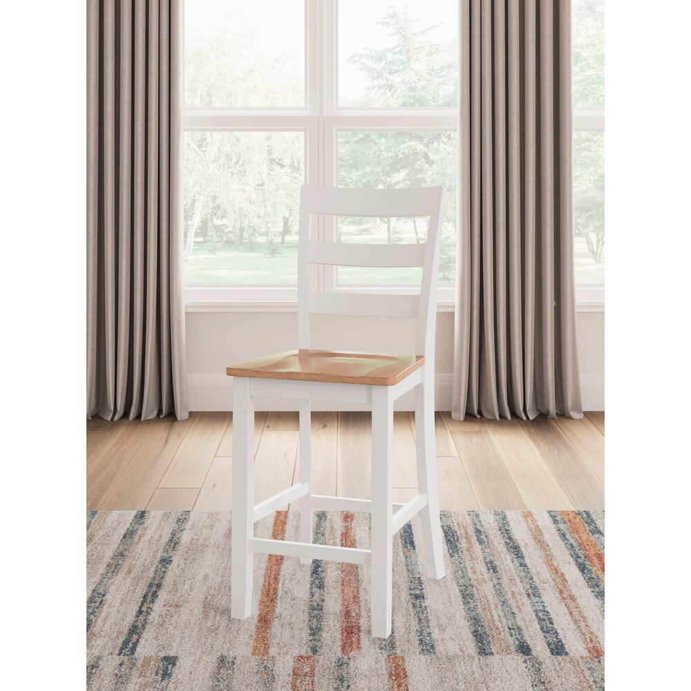 Ashley Gesthaven Counter Stool Set of 2 in Natural/White, , large