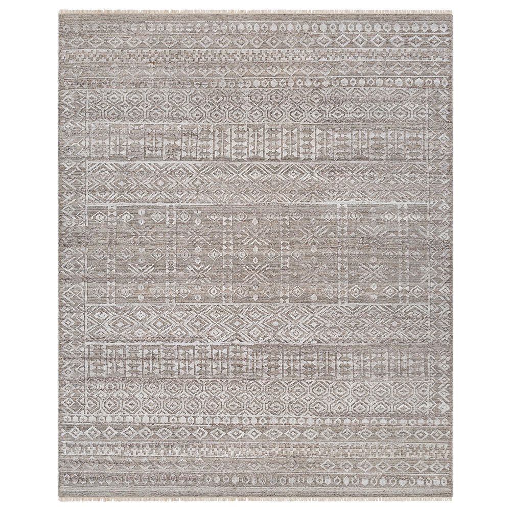 Surya Pompei 6" x 9" Gray, White, Dark Brown and Taupe Area Rug, , large