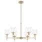 Hunter Xidane 6-Light Chandelier in Alturas Gold, , large