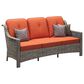 HOMLUX 5-Piece Patio Conversation Set with Two Ottomans in Orange Red, , large