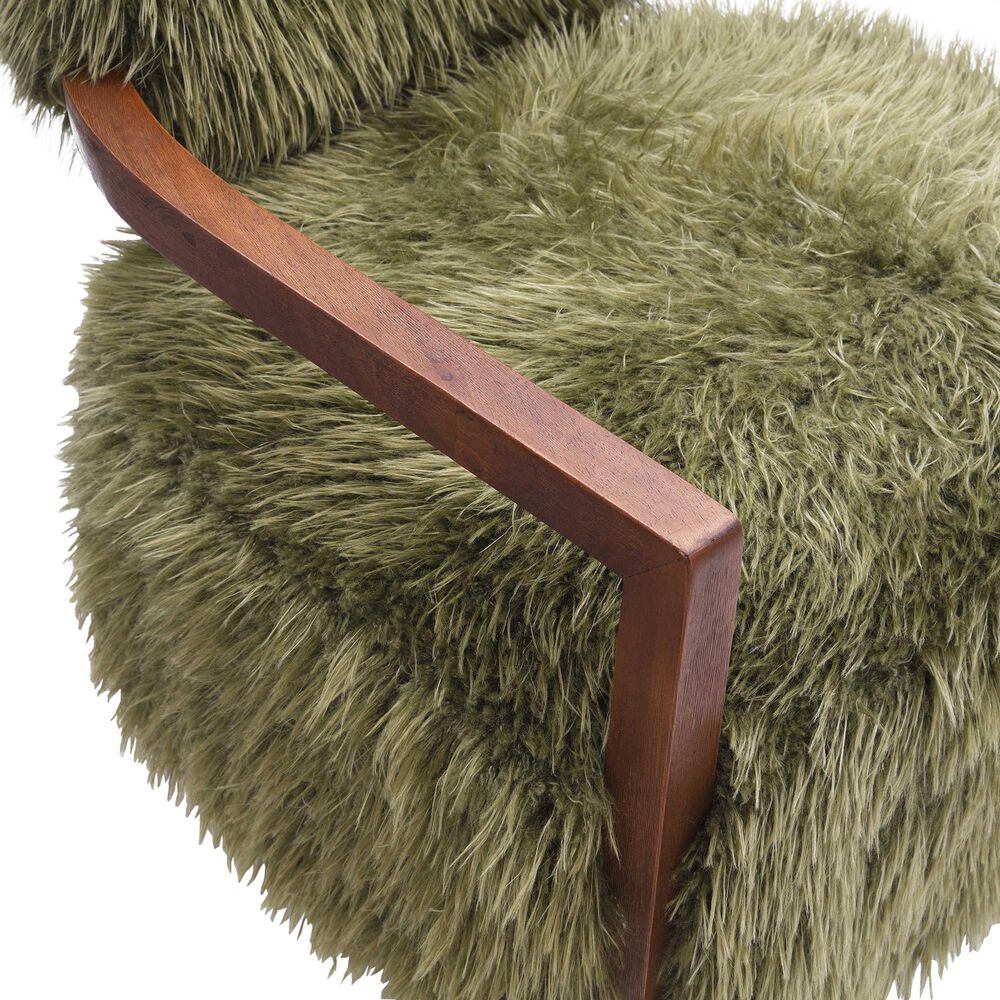 Furniture of America Lumir Long-Haired Accent Chair in Green, , large