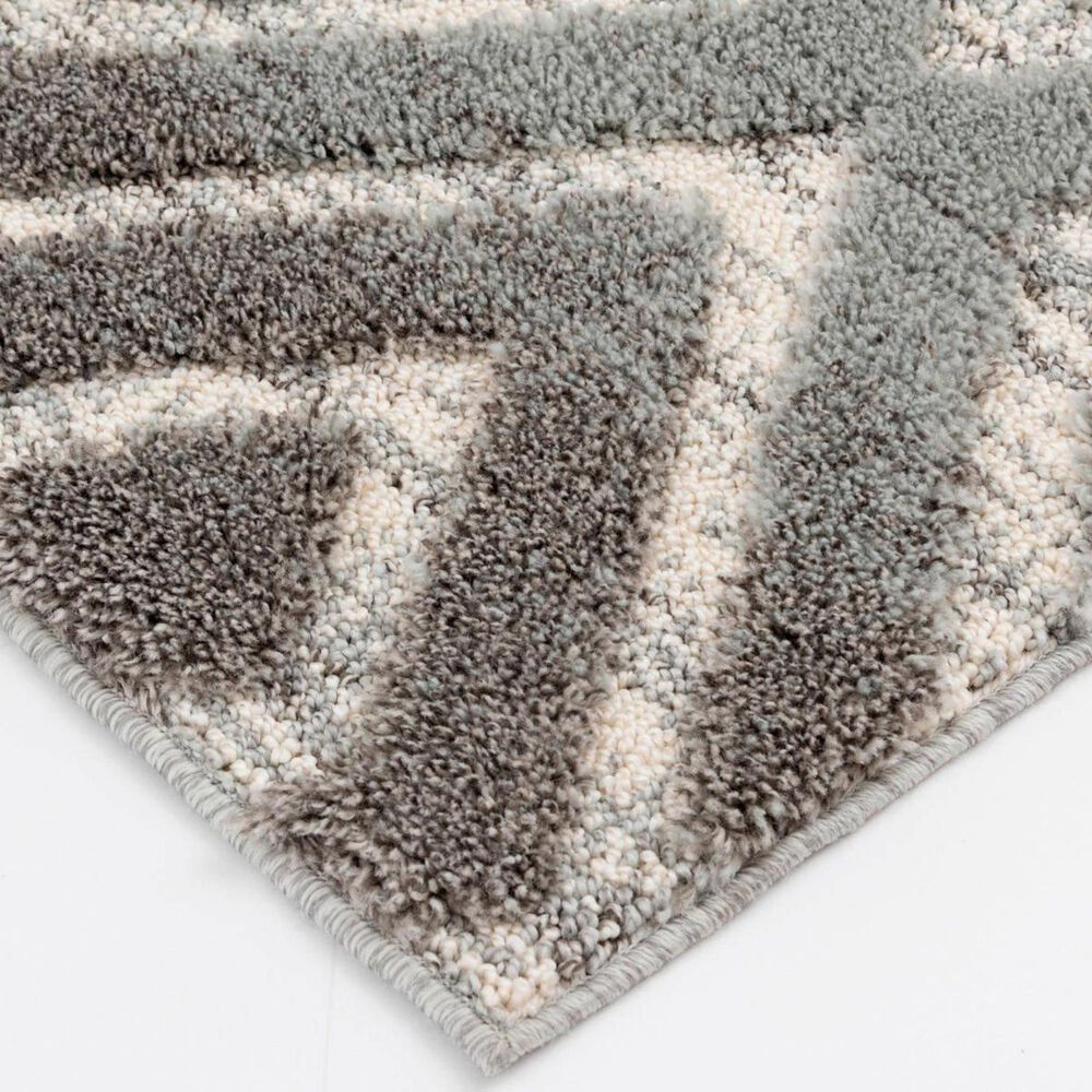 Central Oriental House Halton 7&#39;10&quot; x 9&#39;10&quot; White and Light Grey Area Rug, , large