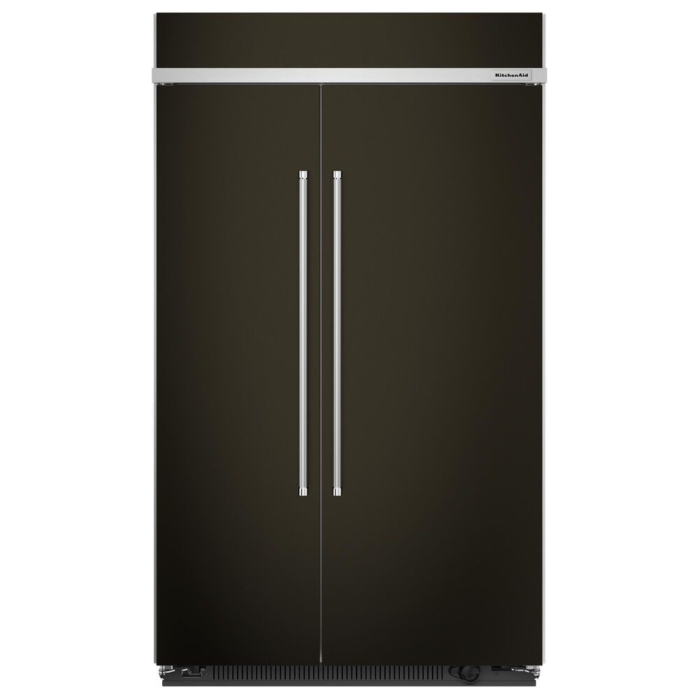 KitchenAid 30 Cu. Ft. Side By Side Built-In Refrigerator in Black Stainless Steel and PrintShield, , large