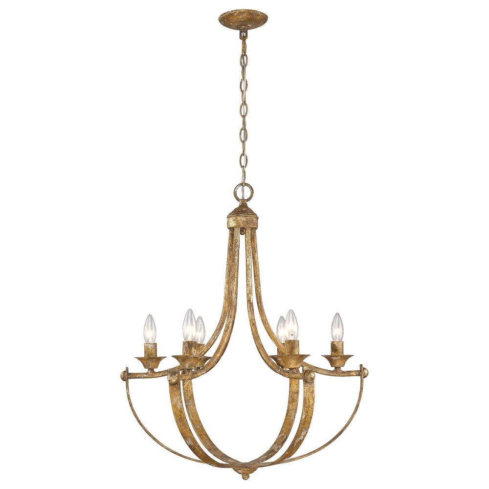 Golden Lighting Victoria 6-Light Chandelier in Heirloom Gold, , large