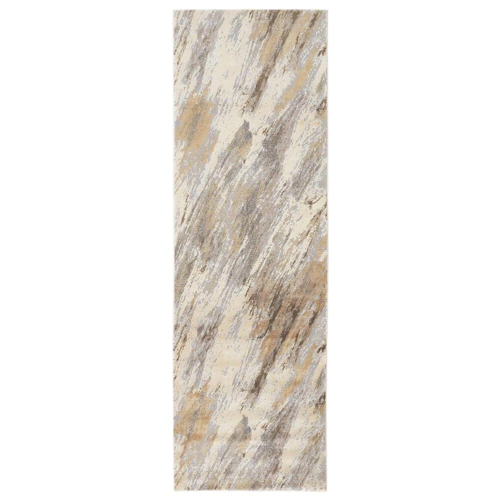 Feizy Parker 2"6" x 8" Beige and Blue Runner, , large