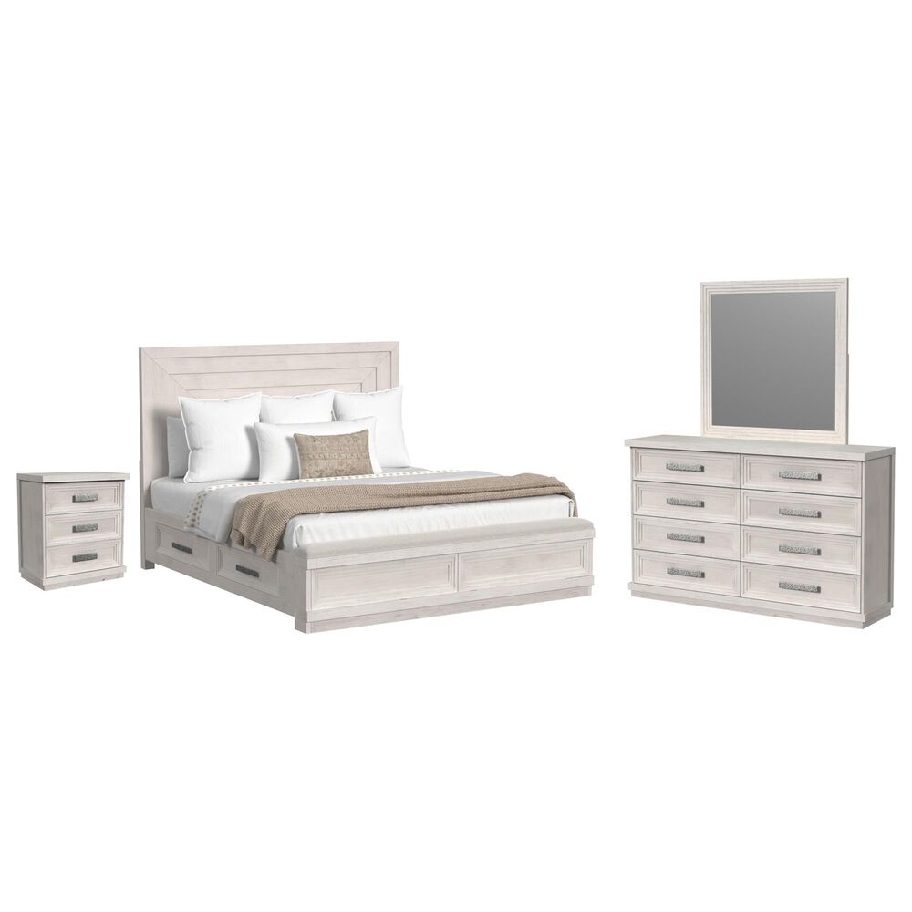Mayberry Hill Avalanche 4-Piece Queen Bedroom Set in Antique White, , large