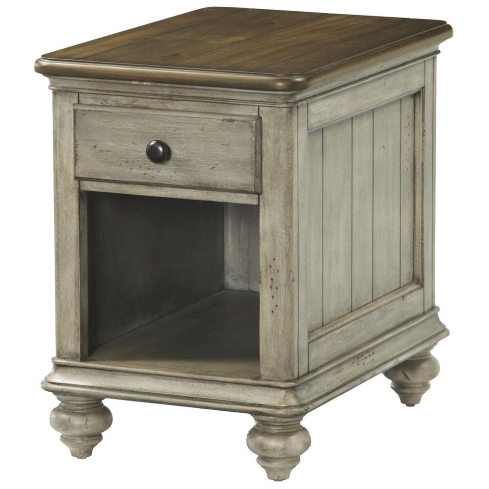 Flexsteel Plymouth Chairside Table in Whitewash, , large