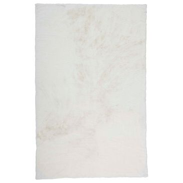 Feizy Rugs Luxe Velour 4" x 6" White Area Rug, , large