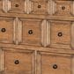 Legacy Classic Vintage Market 3-Piece Queen Post Canopy Bedroom Set in Barnwood Oak and Kettle Black, , large