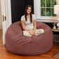 Jaxx Saxx 5" Large Round Bean Bag Chair in Mauve, , large