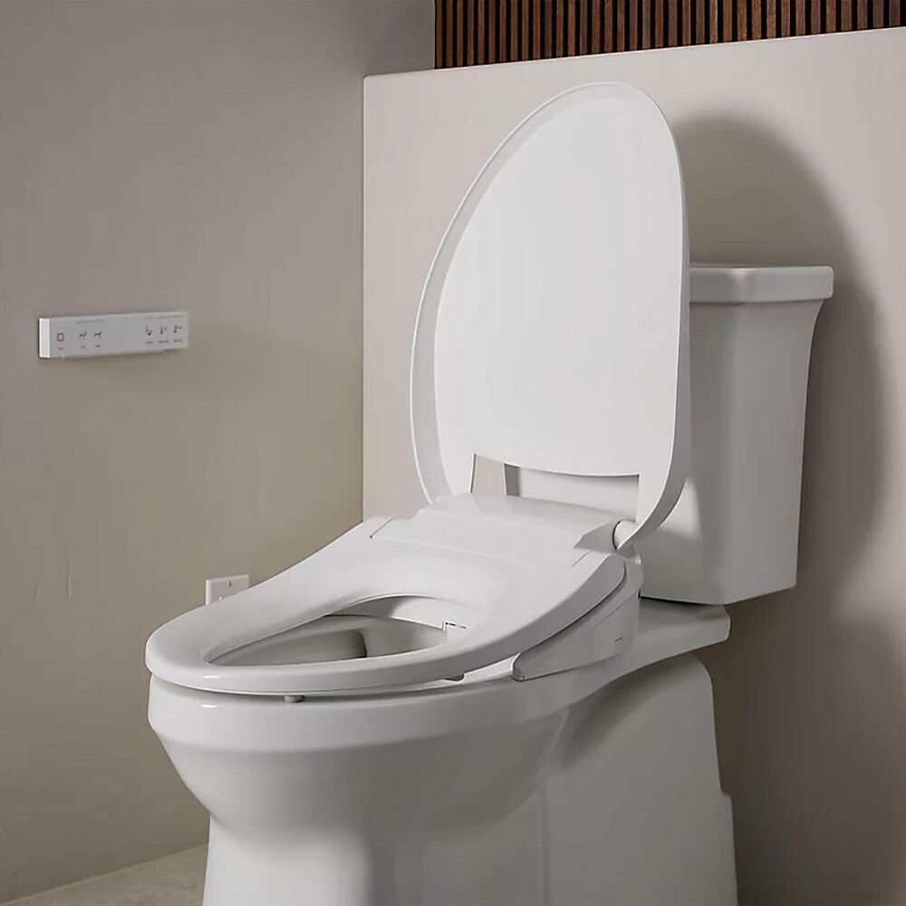 Kohler PureWash E700 Elongated Bidet Toilet Seat with Remote Control in White, , large