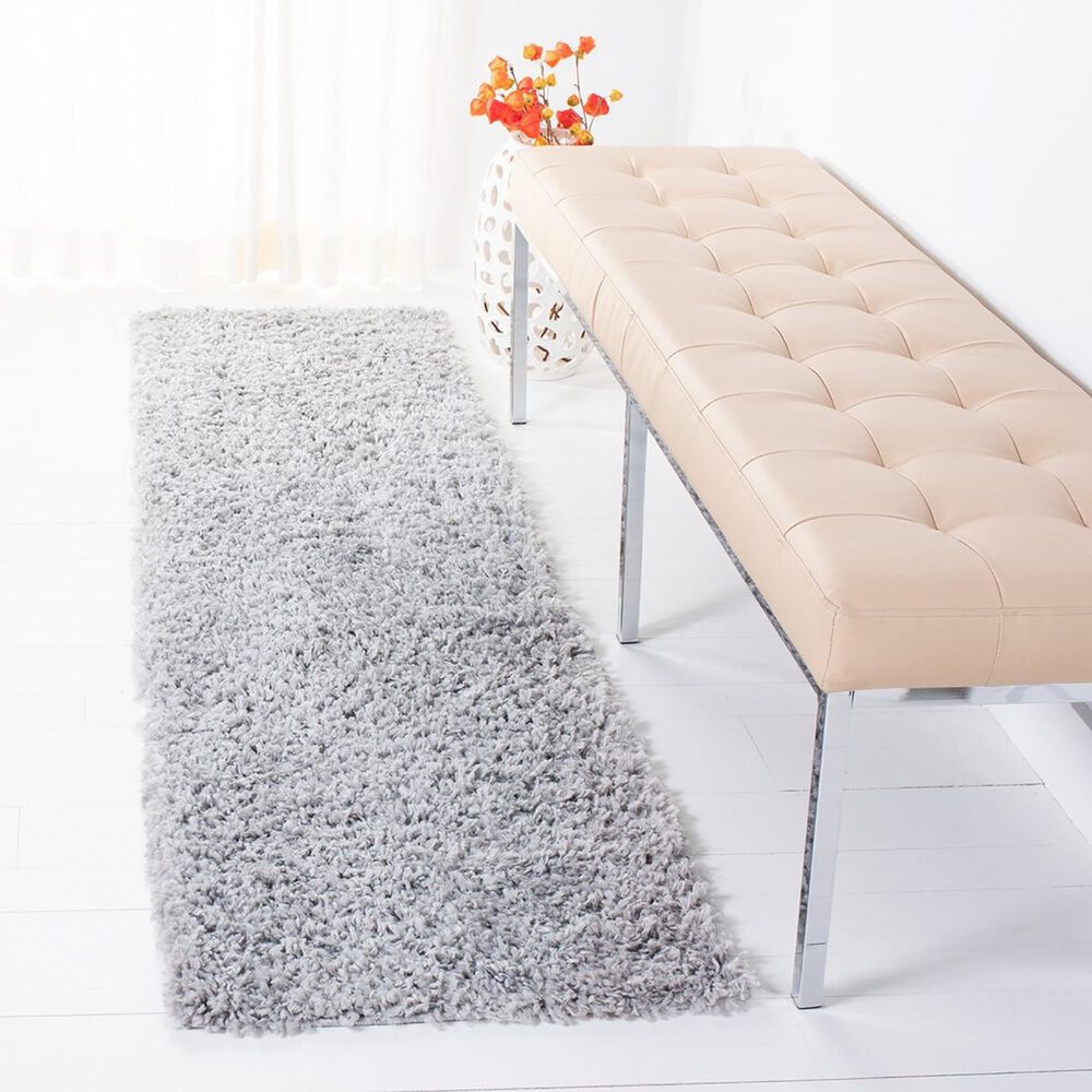Safavieh August Shag AUG200G 2&#39; x 11&#39; Silver Runner, , large