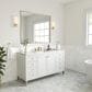 James Martin Vanities Chicago 60" Single Bathroom Vanity in Glossy White with 3 cm Arctic Fall Solid Surface Top and Rectangular Sink, , large
