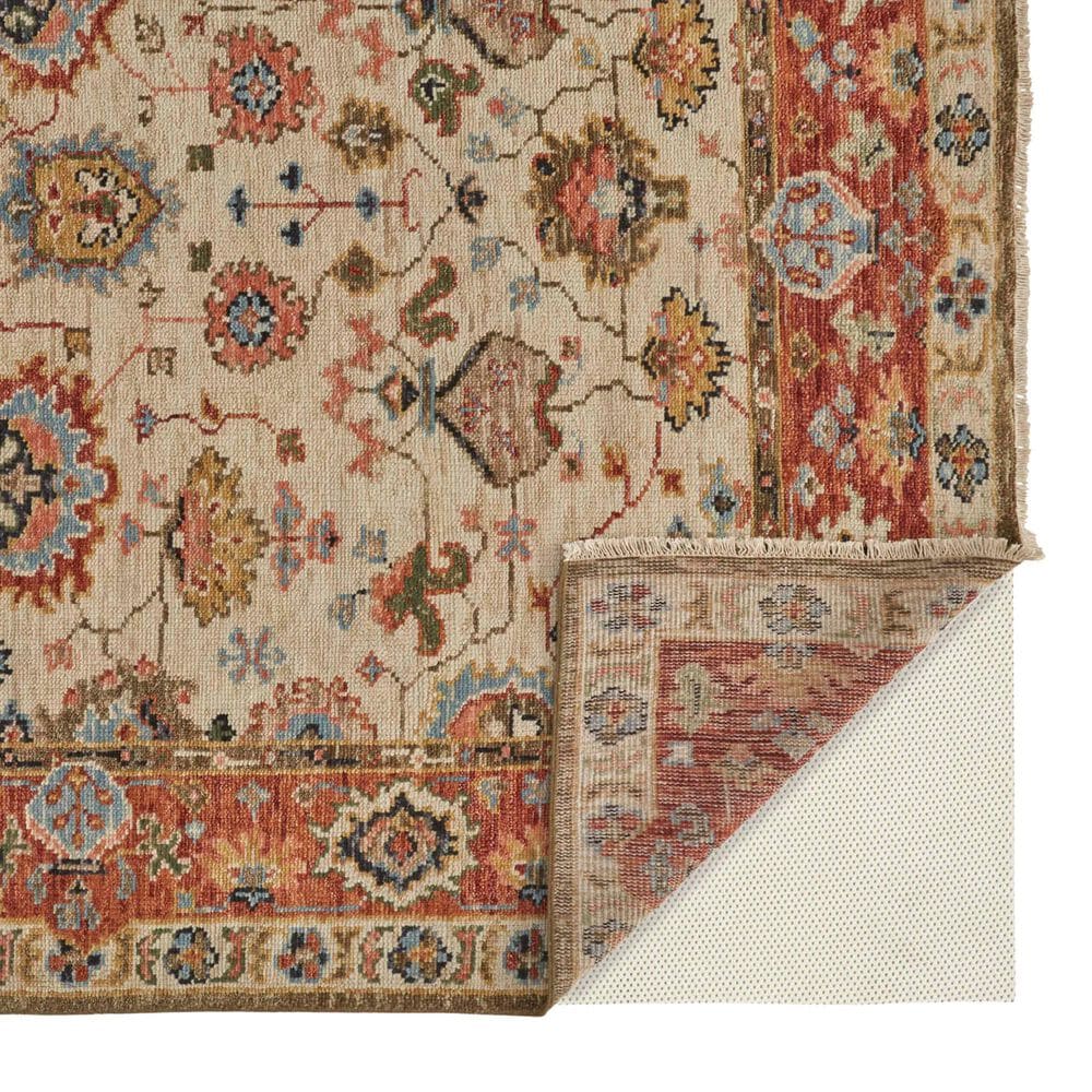 Feizy Carrington 3&#39;6&quot; x 5&#39;6&quot; Beige and Rust Area Rug, , large