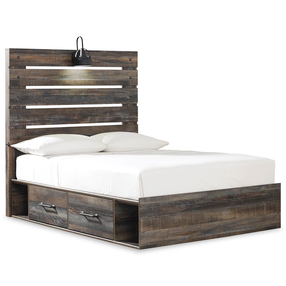 Ashley Drystan Full Storage Bed with 4 Drawers in Brown Rustic, , large