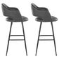 Lumisource Margarite Barstool with Grey Cushion in Black (Set of 2), , large