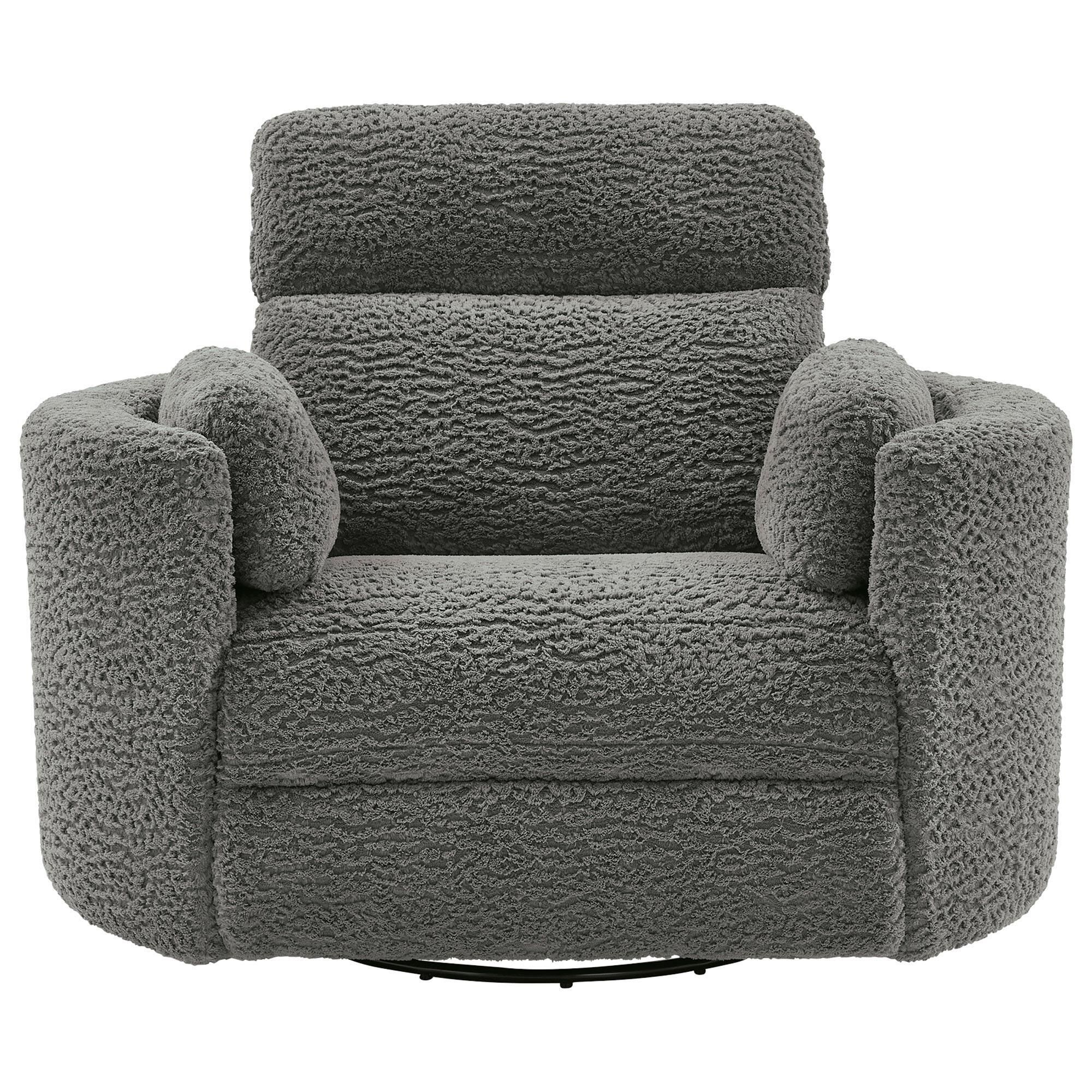 Ashley Gosaldo Power Swivel Glider Recliner in Lead