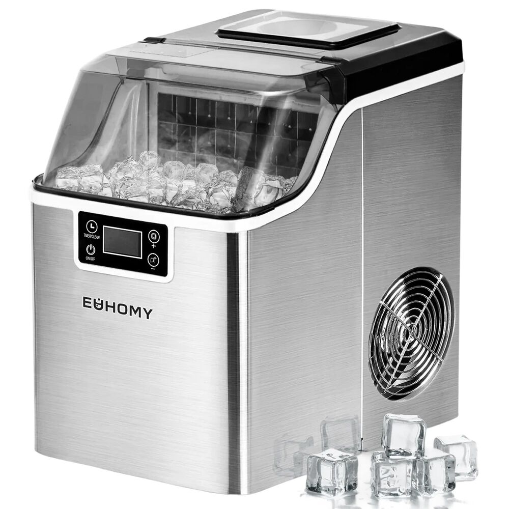 Euhomy 45 Lbs Portable Cube Ice Maker in Silver, , large